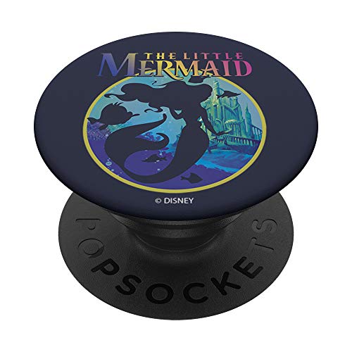 Disney Little Mermaid Ariel Silhouette Rainbow PopSockets PopGrip: Swappable Grip for Phones & Tablets