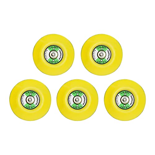 Valianto 5Pcs 3-Inch Hook and Loop Backing Pad Sanding Pads for Dual Action Orbital Sanders, 1/4"-20 Thread | 15,000 RPM