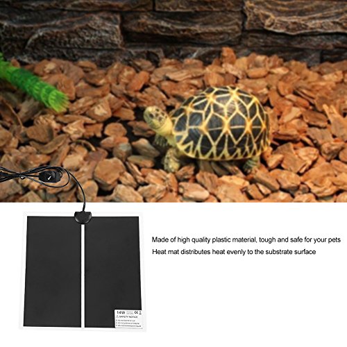 Sixrun Reptile Pet Heating Pad Mat Bed Under Tank Warmer Mat Heating Mat Brooder Incubator for Reptile Dogs Cats(14W)