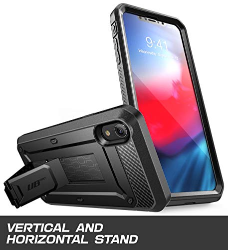 SUPCASE Unicorn Beetle Pro Series Case Designed, with Built-In Screen Protector Full-Body Rugged Holster Case for iPhone XR 6.1 Inch (2018 Release) (Black)