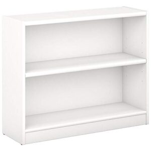 pemberly row 2 shelf bookcase in pure white