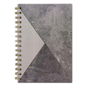 grayboard hardcover a5 notebook,80 sheets spiral journal notebook,6.1"x8.3" double wire-o (grey)