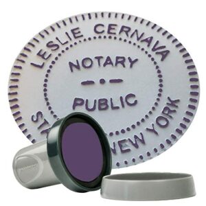 x stamper seal impression inker for notary public and corporate seals (purple ink)