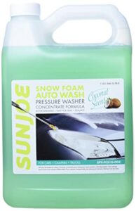 sun joe spx-fcs1g-coc premium snow foam coconut scent car wash soap & cleaner, 1 gallon