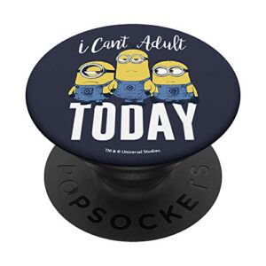 despicable me minions i can't adult today popsockets popgrip: swappable grip for phones & tablets