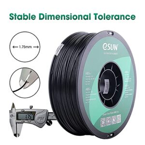 eSUN ABS+ Filament 1.75mm, 3D Printer Filament ABS Plus, Dimensional Accuracy +/- 0.05mm, 1KG Spool (2.2 LBS) 3D Printing Filament for 3D Printers, Black