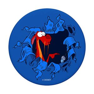 Disney Mulan Mushu & Cri-Kee Popping Out Of Hole PopSockets PopGrip: Swappable Grip for Phones & Tablets