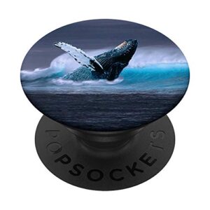 whale pop socket - whale waves pop socket popsockets popgrip: swappable grip for phones & tablets
