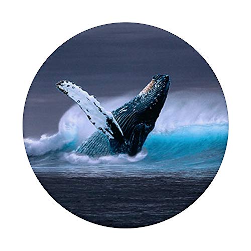 Whale Pop Socket - Whale Waves Pop Socket PopSockets PopGrip: Swappable Grip for Phones & Tablets