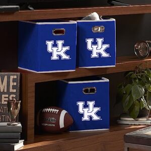 Franklin Sports NCAA Kentucky Wildcats Collapsible Storage Bin - Made to Fit Storage Bin Shelf Organizers - 10.5" x 10.5"