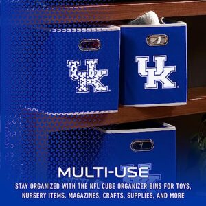 Franklin Sports NCAA Kentucky Wildcats Collapsible Storage Bin - Made to Fit Storage Bin Shelf Organizers - 10.5" x 10.5"