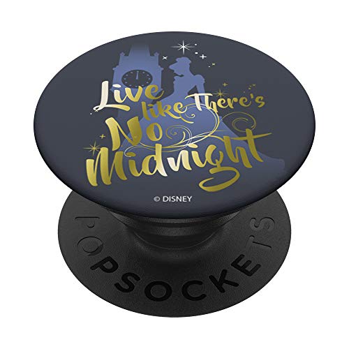 Disney Cinderella Silhouette Live Like There's No Midnight PopSockets PopGrip: Swappable Grip for Phones & Tablets