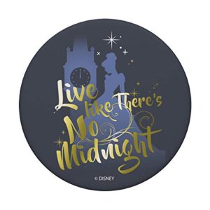 Disney Cinderella Silhouette Live Like There's No Midnight PopSockets PopGrip: Swappable Grip for Phones & Tablets