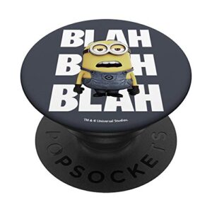 despicable me minions blah blah blah popsockets popgrip: swappable grip for phones & tablets