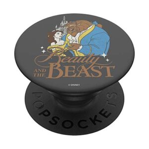 disney beauty and the beast vintage colored logo dance popsockets popgrip: swappable grip for phones & tablets