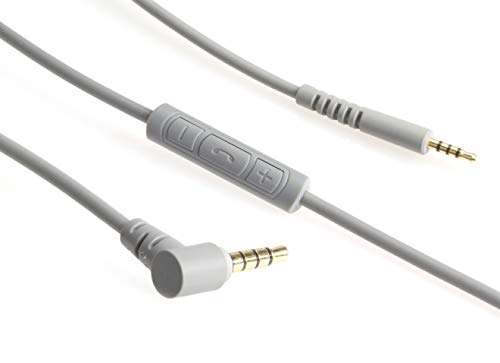 Amazon Basics Bose Quiet Comfort Replacement Inline Mic Remote Headphone Cable for Android Devices - Gray