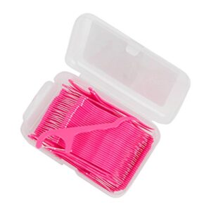 DentAdvance Mint Dental Floss Picks - Easy Reach Back Teeth | Tooth Flossers |Pink, Mint Flavored, 70 ct, w/ Travel Case