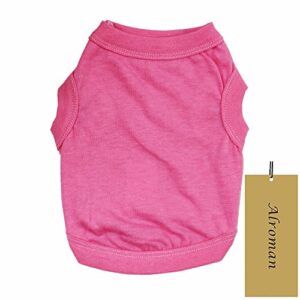 Alroman Dogs Shirts Pink Vest Clothing for Dogs Cats Medium Dog Vacation Shirt Female Dog Clothing Puppy Summer Clothes Girl Cotton Summer Shirt Small Dog Cat Pet Clothes Vest T-Shirt Apparel