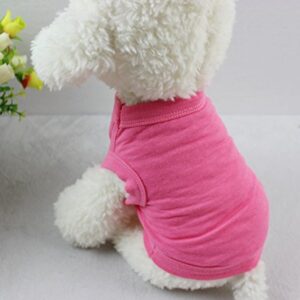 Alroman Dogs Shirts Pink Vest Clothing for Dogs Cats Medium Dog Vacation Shirt Female Dog Clothing Puppy Summer Clothes Girl Cotton Summer Shirt Small Dog Cat Pet Clothes Vest T-Shirt Apparel