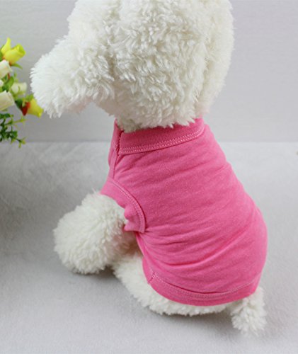 Alroman Dogs Shirts Pink Vest Clothing for Dogs Cats Medium Dog Vacation Shirt Female Dog Clothing Puppy Summer Clothes Girl Cotton Summer Shirt Small Dog Cat Pet Clothes Vest T-Shirt Apparel