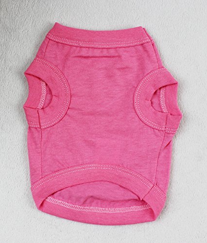 Alroman Dogs Shirts Pink Vest Clothing for Dogs Cats Medium Dog Vacation Shirt Female Dog Clothing Puppy Summer Clothes Girl Cotton Summer Shirt Small Dog Cat Pet Clothes Vest T-Shirt Apparel