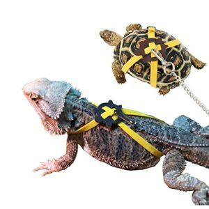 Vehomy Turtle Leash Lizard Leash Tortoise Harness Strap Pet Collar Leash Tortoise Walking Lead Control Rope S