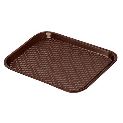 G.E.T. FT-14-BR BPA-Free Cafeteria / Fast Food Tray, 14" x 10.75", Brown (Set of 12)