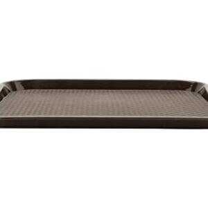 G.E.T. FT-14-BR BPA-Free Cafeteria / Fast Food Tray, 14" x 10.75", Brown (Set of 12)