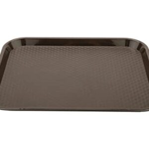 G.E.T. FT-14-BR BPA-Free Cafeteria / Fast Food Tray, 14" x 10.75", Brown (Set of 12)