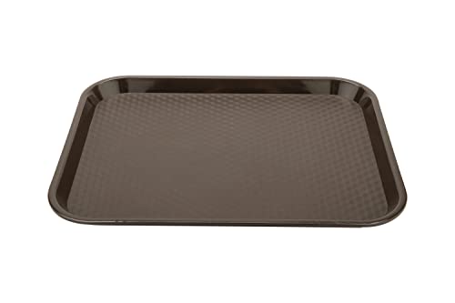 G.E.T. FT-14-BR BPA-Free Cafeteria / Fast Food Tray, 14" x 10.75", Brown (Set of 12)