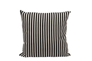 creative co-op square cotton woven stripes throw pillow, black