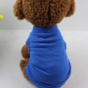 Alroman Dogs Shirts Vest Dark Blue Clothing for Dogs Cats S Dog Vacation Shirt Male Dog Clothing Puppy Summer Clothes Boy Cotton Summer Shirt Small Dog Cat Pet Clothes Vest T-Shirt Apparel