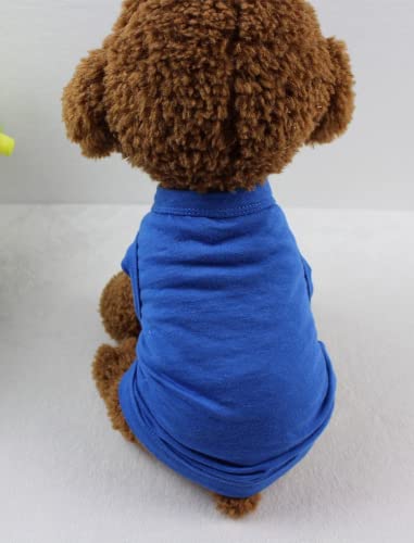 Alroman Dogs Shirts Vest Dark Blue Clothing for Dogs Cats S Dog Vacation Shirt Male Dog Clothing Puppy Summer Clothes Boy Cotton Summer Shirt Small Dog Cat Pet Clothes Vest T-Shirt Apparel