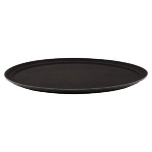 g.e.t. ns-2500-bk bpa-free non-slip plastic oval serving tray, 25" x 20", black