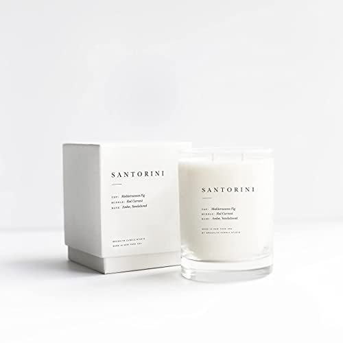 Brooklyn Candle Studio Santorini Escapist Candle | Luxury Scented Candle, Vegan Soy Wax, Hand Poured in The USA | 70 Hour Slow Burn Time | 13 oz