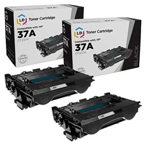 ld products compatible toner cartridge printer replacement for hp 37a cf237a (black, 2-pack) compatible with laserjet enterprise mfp: m632z, m607n, m607dn, m608n, m608dn, m608x, m609dh, m609dn & m609x