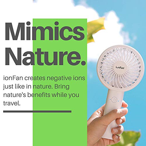 IonPacific ionFan, Portable Air Ionizer/Purifier Fan with Filterless Negative Ion Generator - Ultra High Output 3 Million Negative Ions/Sec Eliminates: Pollutants, Allergens, Germs