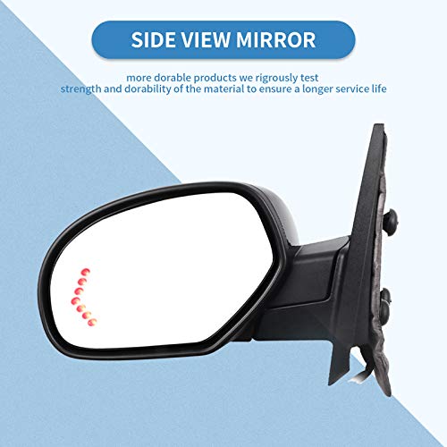 ECCPP Driver Side View Mirror Fit For Chevy For GMC Automotive for 2007-2013 For Chevy For GMC with Amber Arrow Turn Signal Power Controlling Heated Features