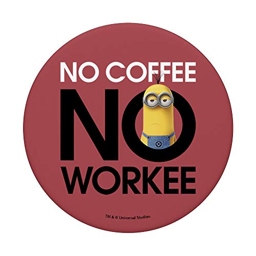 Despicable Me Minions No Coffee No Workee PopSockets PopGrip: Swappable Grip for Phones & Tablets