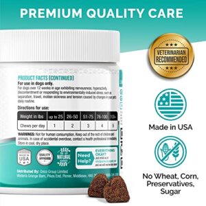 PREMIUM CARE Hemp Calming Chews for Dogs, Made in USA, Helps with Dog Anxiety, Separation, Barking, Stress Relief, 9.3 oz (264g), 120 count