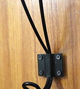 FGen 6pcs Premium Black Bathroom Toilet Hook, Heavy Black Entry Channel Hook, Coat Hook