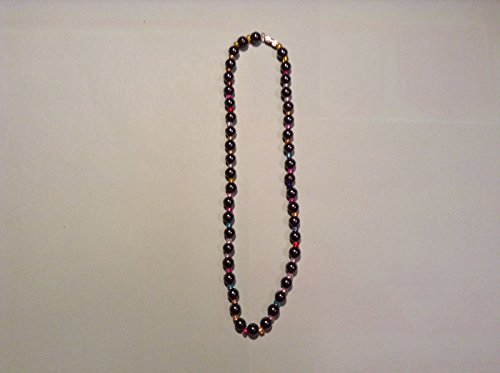 17 ' MAGNETIC HEMATITE BALL BEAD & COLOR BEAD NECKLACE USABLE BY AGE 13 & UP