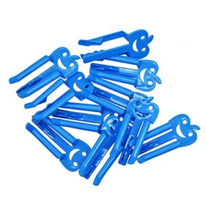 Maydahui 12PCS Garbage Bag Clips Household Blue Plastic Trash Can Clamp Wastebaskets Basket Anti-Slip Fixed Waste Bins Dustbin Junk Bag Edge Holder