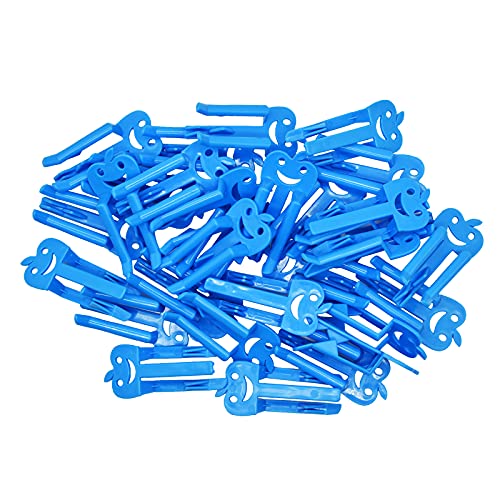 Maydahui 12PCS Garbage Bag Clips Household Blue Plastic Trash Can Clamp Wastebaskets Basket Anti-Slip Fixed Waste Bins Dustbin Junk Bag Edge Holder