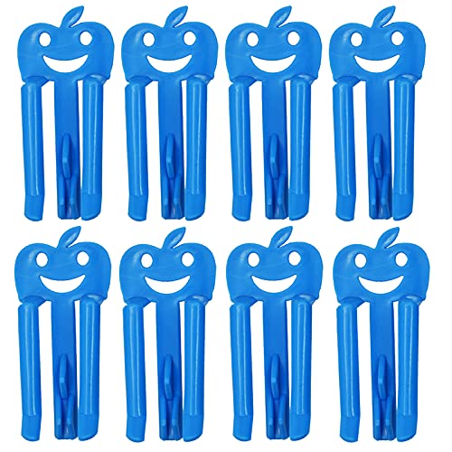 Maydahui 12PCS Garbage Bag Clips Household Blue Plastic Trash Can Clamp Wastebaskets Basket Anti-Slip Fixed Waste Bins Dustbin Junk Bag Edge Holder