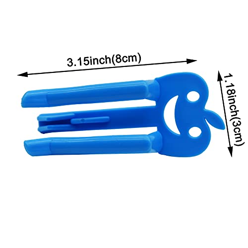 Maydahui 12PCS Garbage Bag Clips Household Blue Plastic Trash Can Clamp Wastebaskets Basket Anti-Slip Fixed Waste Bins Dustbin Junk Bag Edge Holder