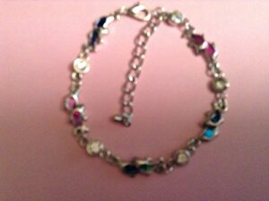 shell of the sea, double dolphin paua shell & cz stone inlayed bracelets