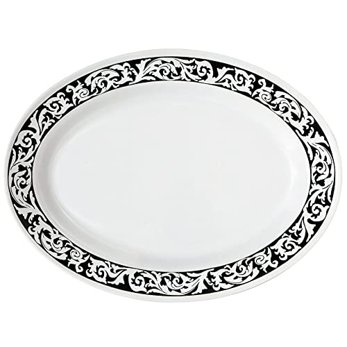 G.E.T. OP-621-SO Melamine Break-Resistant Oval Serving Platter, 21" x 15", Soho