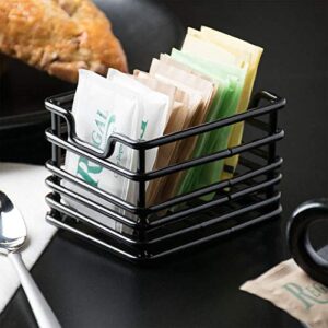 G.E.T. 4-31862 Melamine Sugar Caddy Holder for Sweetener Packets, 20 Packet, 3.5" x 2.5", Black Wire