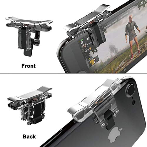 Mobile Game Triggers, Norhu Mobile Game Controllers for PUBG Mobile,Fortnite Mobile Phone Gaming Triggers Sensitive Shoot and Aim Buttons Shooter Handgrip Compatible with Android & iPhone- 1Pair(L1R1)